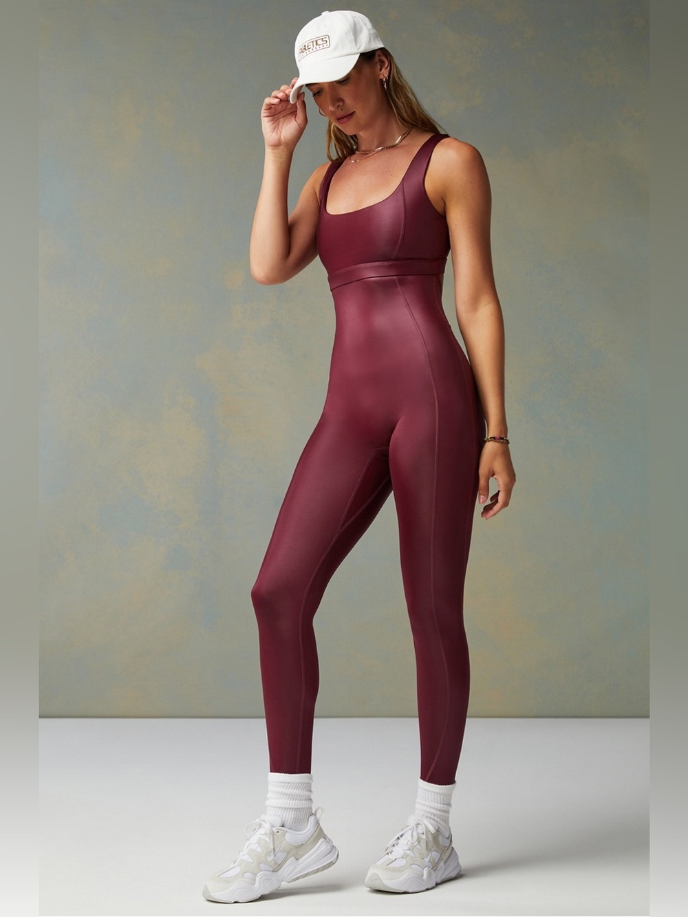 Fabletics merlot 365+ shine jumpsuit